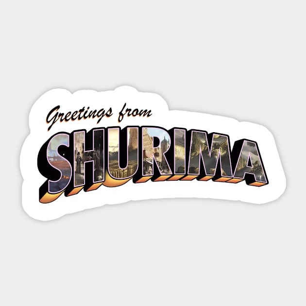 Greetings from shurima vintage Sticker by Scrapyardigan